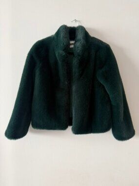 Apparis Julie Faux Fur Coat, Emerald Green, Size S